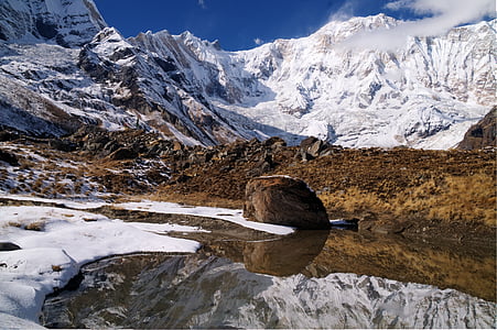 Annapurna šventovė, Himalaya, kalnų