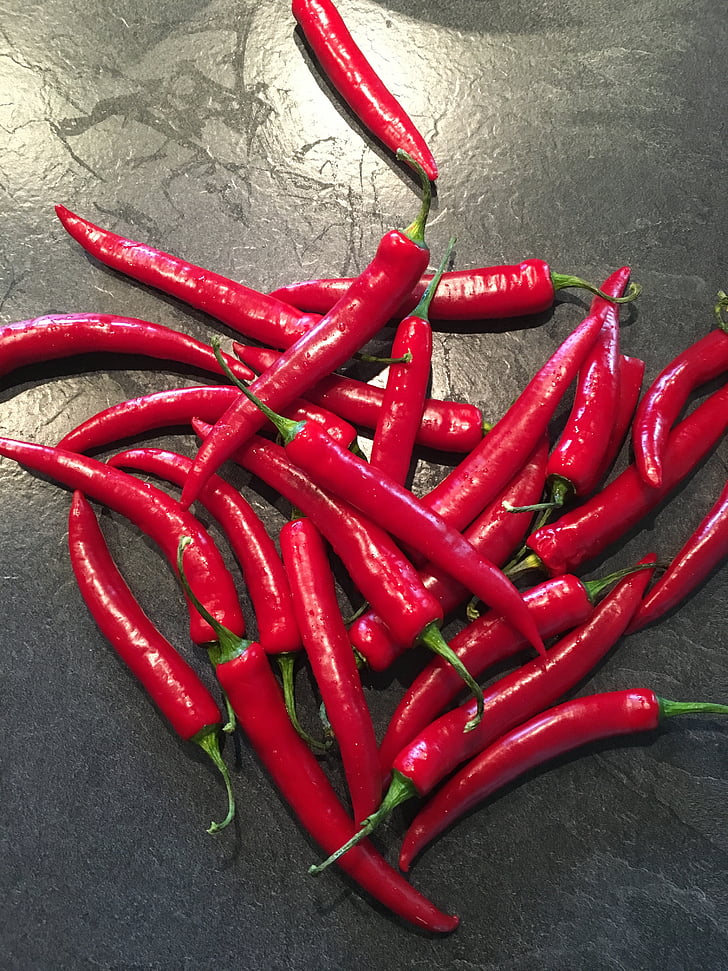 chili, rød, skarpe, spise, pepper beskjære, rød pepper, pods