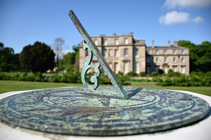 sundial, normanby hall, country park, instrument, time, shadow, pointer