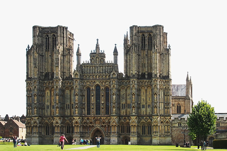 Wells, katedraali, arkkitehtuuri, Gothic, keskiaikainen, historiallinen, Euroopan