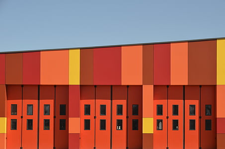 marrón, rojo, amarillo, Casa, edificio, naranja, de la vivienda
