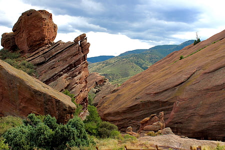 red rocks, colorado, landscape, rock, mountain, natural, geology