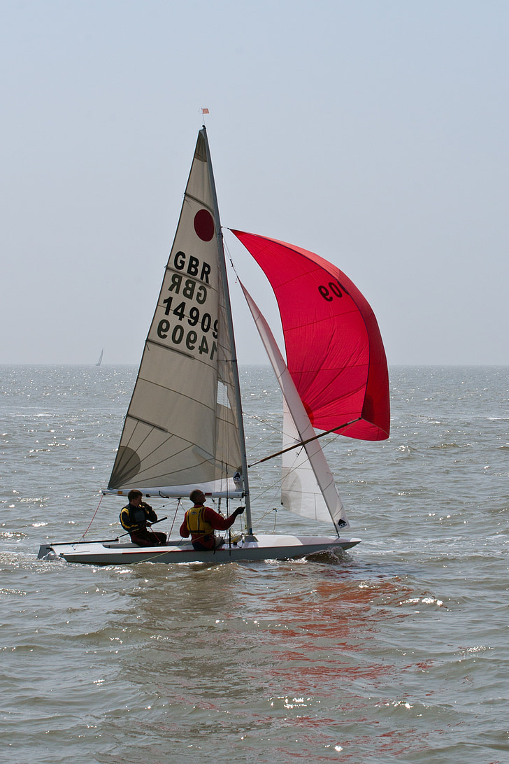 dwóch man obskurny, obskurny, Full sail, czerwony, wody, żeglarstwo, Łódź