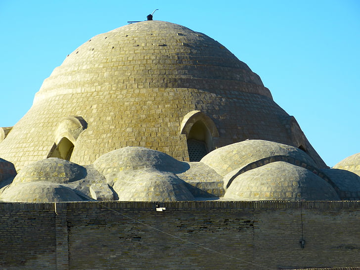 casal, Bazar, bazar de cúpula, Bukhara, mercado, pedra, Uzbequistão
