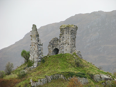 ruin, Skottland, landskap, gamla, skotska, resor, natursköna