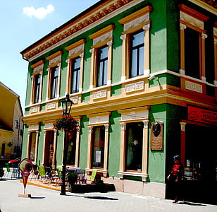 Slovakija, kelionės, Europoje, Ekskursija, pastatas, plokštelė, mažame miestelyje