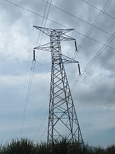 elektricitet, tornet, elektriska tower, energi, elektriska, HV, leverans