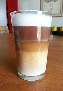 kaffe, Café au lait, latte macchiato, milchschaum