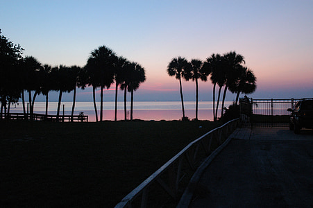 日の出, フロリダ州, 海岸, 南, 旅行, 熱帯, サンセット