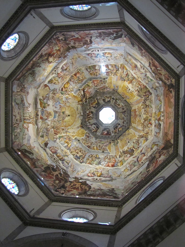 Firenze, kupola, templom, festészet, falfestmény, központi torcello di santa maria del fiore