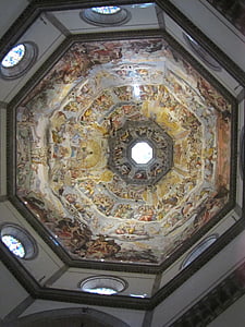 Florence, koepel, kerk, schilderij, muurschildering, centrale torcello di santa maria del fiore