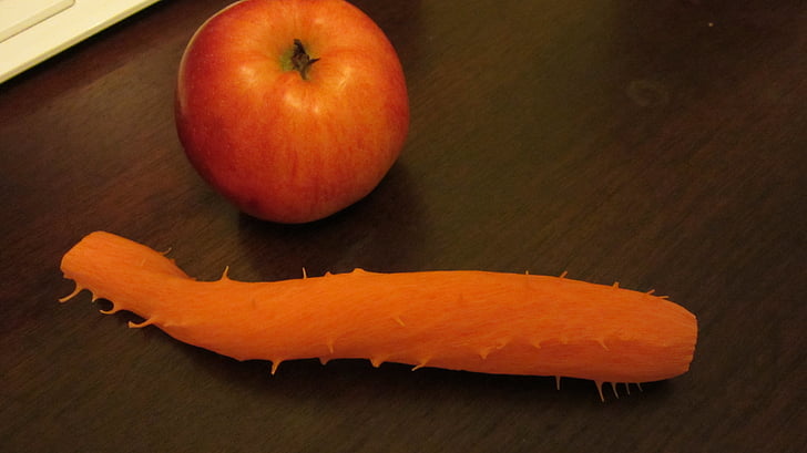 carrot, vegetable, apple, fruit