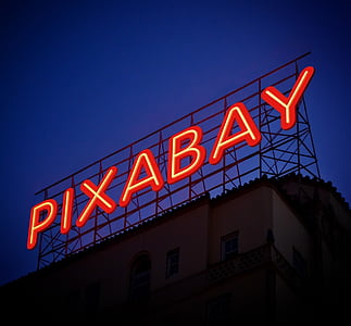 Pixabay, шрифт, Photoshop, Создание, Неон, фары, текст