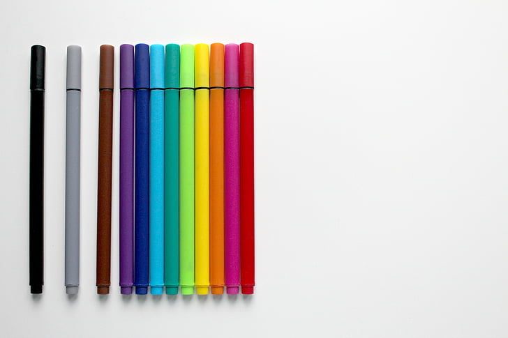 pens, colour pencils, colorful, colored pencils, draw, crayons, color
