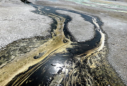 dòng chảy, bùn, Hồ bơi, hóa học, dầu, ô nhiễm, GIF