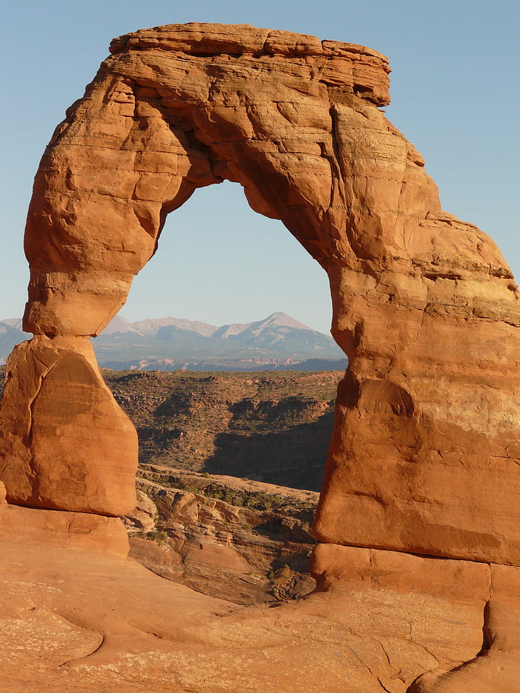 delikat arch, Arches national park, USA, Utah, Moab, sten arch, erosion