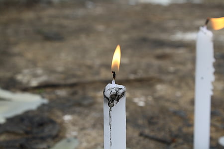 candle, cemetery, ipueiras, tocantins, flame, burning, fire - Natural Phenomenon