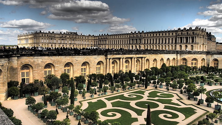 Versailles, pils, Paris, interesantas vietas, dārza, arhitektūra, slavena vieta