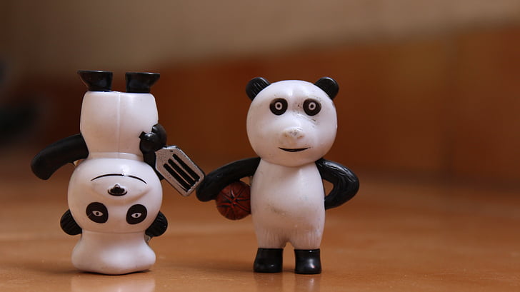 prijateljstvo, Panda, sretan, karakter, vesela, Sreća, slatka