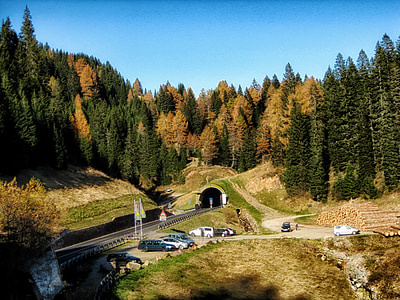 Německo, dálnice, cesta, podzim, na podzim, automobily, auto