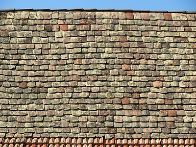 obere haupstr, hockenheim, tiled roof, plain tile, crown tile, roof, tiles