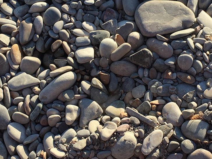 sassi, plage, plage de galets, pierres