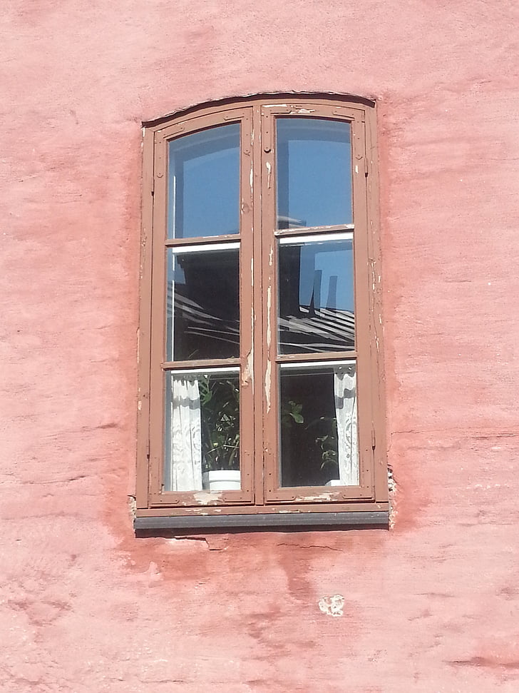 finestra, paret, casa