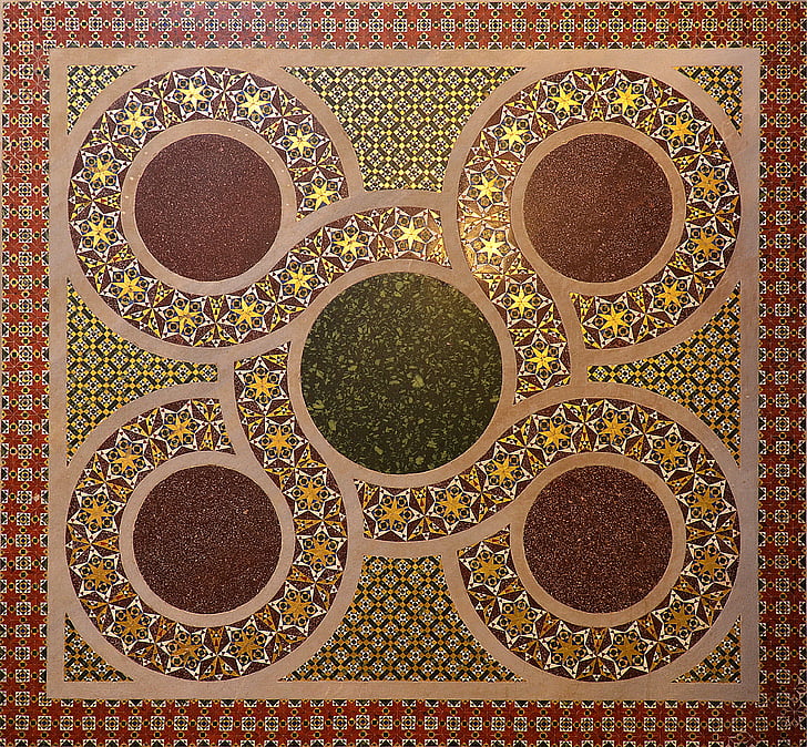 Sicilien, kapell, Palatinen, Geometriska mosaik, vektor, dekoration, islam