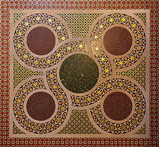 sicily, chapel, palatine, geometric mosaic, vector, decoration, islam