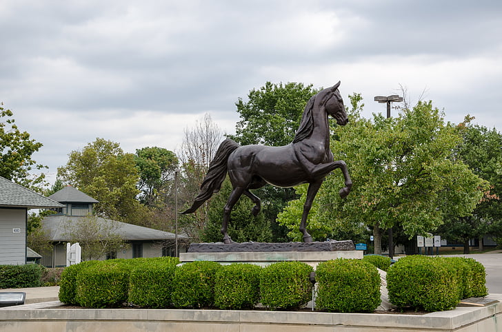 Kentucky, Stati Uniti d'America, America, Parco di cavallo del Kentucky, Lexington, scultura, cavallo