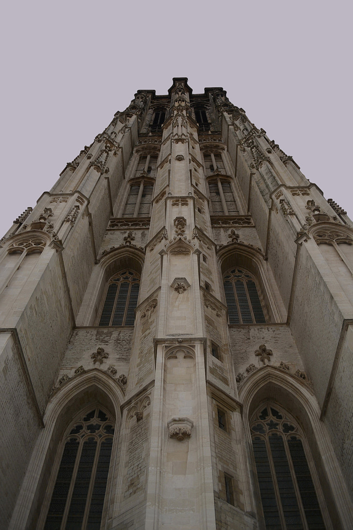 Mechelen, toranj, zgrada, Crkva, arhitektura, fasada, Sveti rombautstoren