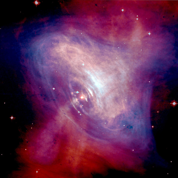 Krabbnebulosan, Supernova kvarleva, Supernova, Pulsar vind dimma, stjärnbilden Oxen, stjärnbilden messier katalog, m 1