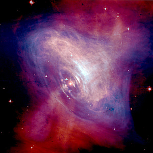 Krabbetågen, Supernova rest, Supernova, Pulsar vind tåge, stjernebilledet Tyren, konstellation messier katalog, m 1