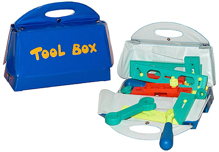 igračka, plastika, Plastični sklop alata, Alati za igranje, kutija za alat