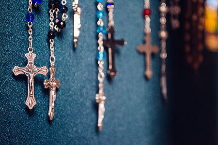 wall, rosary, prayer, cross, catholic, faith, salvation