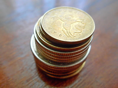 money, ruble, coins, russian, kopek, handful, currency