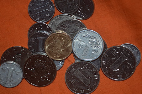coin, coins, chinese, currency, value, yuan, mao