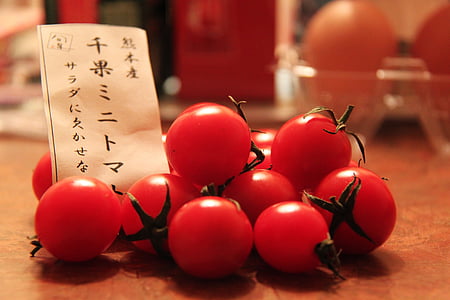 Söt, röd, frukter, tomat, tomater, små tomater, Osaka