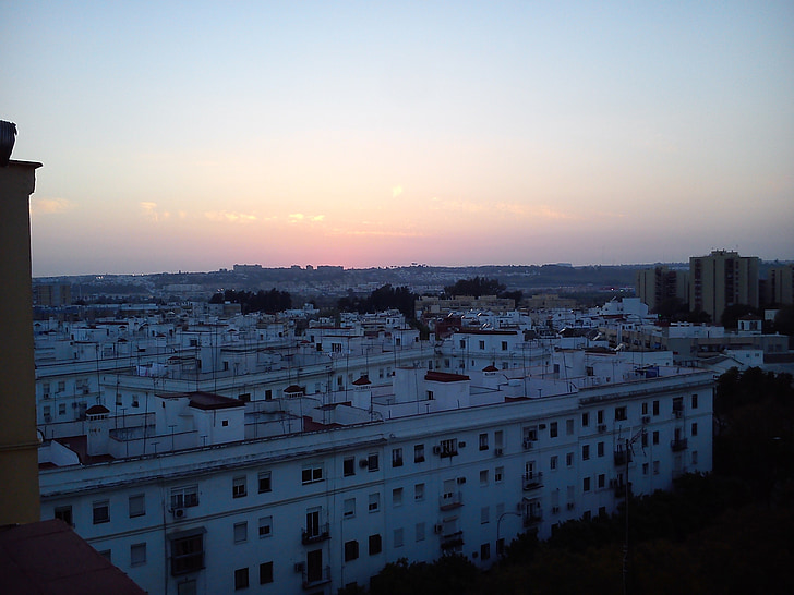 somrak, sonce, Triana, Seville