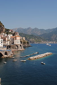 netālu no positano, Amalfi, Itālija, Positano, Eiropa, jūra, ceļojumi