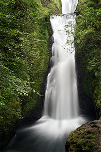 waterfalls, waterfall, river, stream, moss, cliff, rocks
