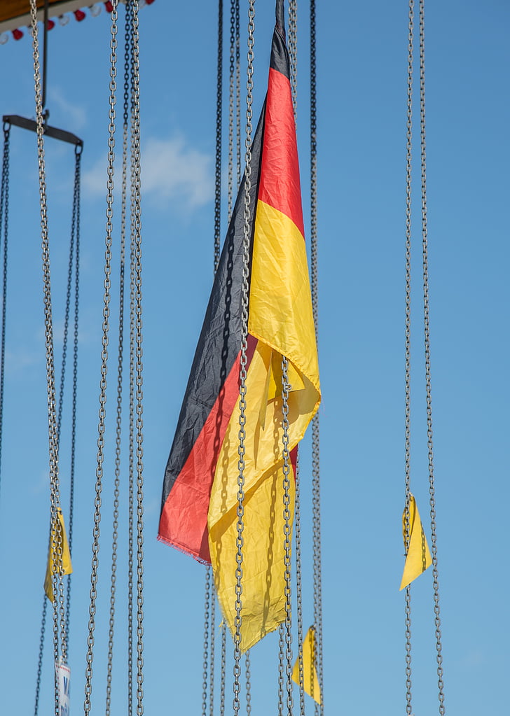Zastava, Njemačka, Crna, Crveni, zlato, vrtuljak, kettenkarusell