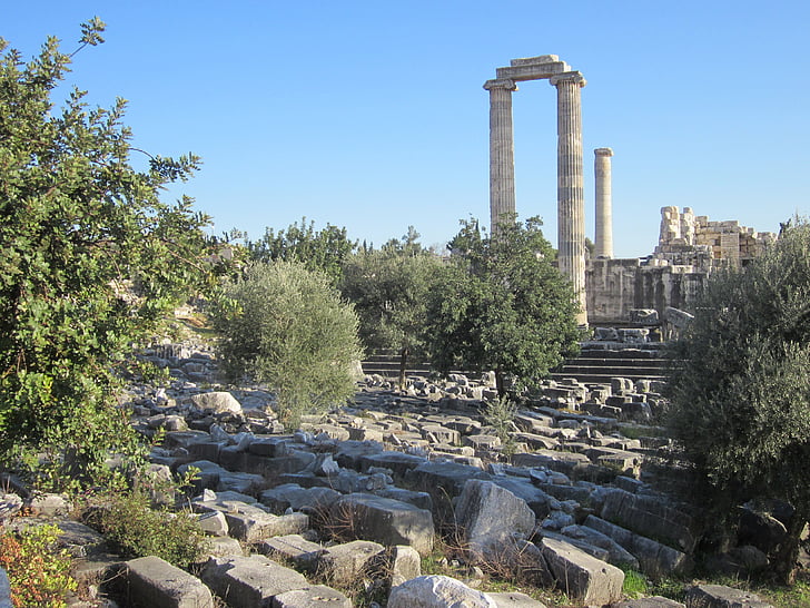 Apollo-templet, Didim, Didyma, landmärke, kultur, ruinerna, gamla