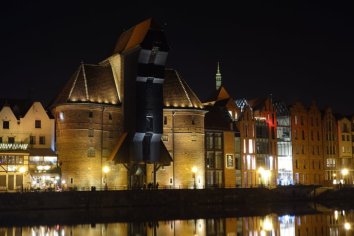 Gdańsk, Motlawa, Crane, museet, gamla stan, turism, staden