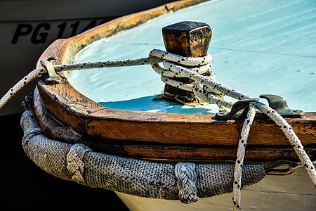 båt, träbåt, gammal båt, båt av trä, gammal byggnad, havet, segel