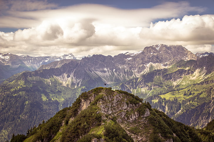 Alpski, iseler, : Oberjoch, Allgäu, Bad hindelang, gorskih, pohodništvo