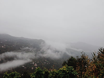 sương mù, dãy núi, Ban ngày, đám mây, đám mây, cảnh quan, núi