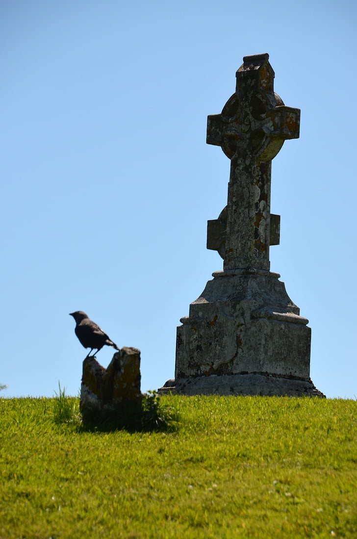 Высокий крест, Ирландия, Крест, Могила, кладбище, надгробная плита, камень