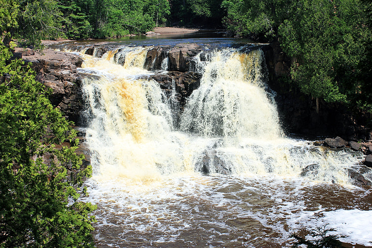 krusbär falls, vattenfall, USA, Minnesota, krusbär falls state park, Falls