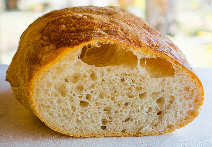 Ciabatta, brood, gebak, wit brood gebak